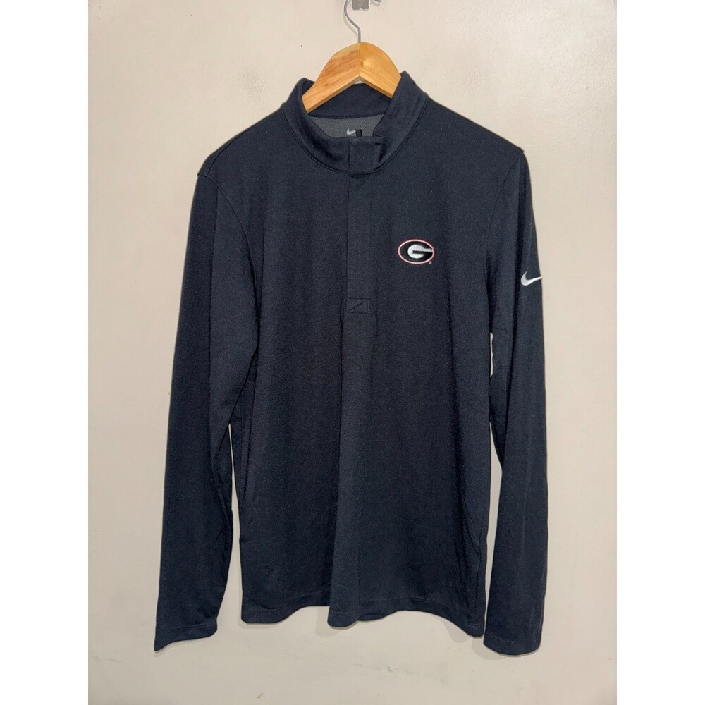 Nike UGA Georgia Bulldogs NCAA Team Issue 1/2 Zip Golf Pullover Sweater Mens S